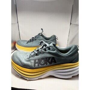 HOKA Bondi 8 Goblin Blue Yellow 1123202-GBMS Running Trial Shoes Size 10D 9.5Uk